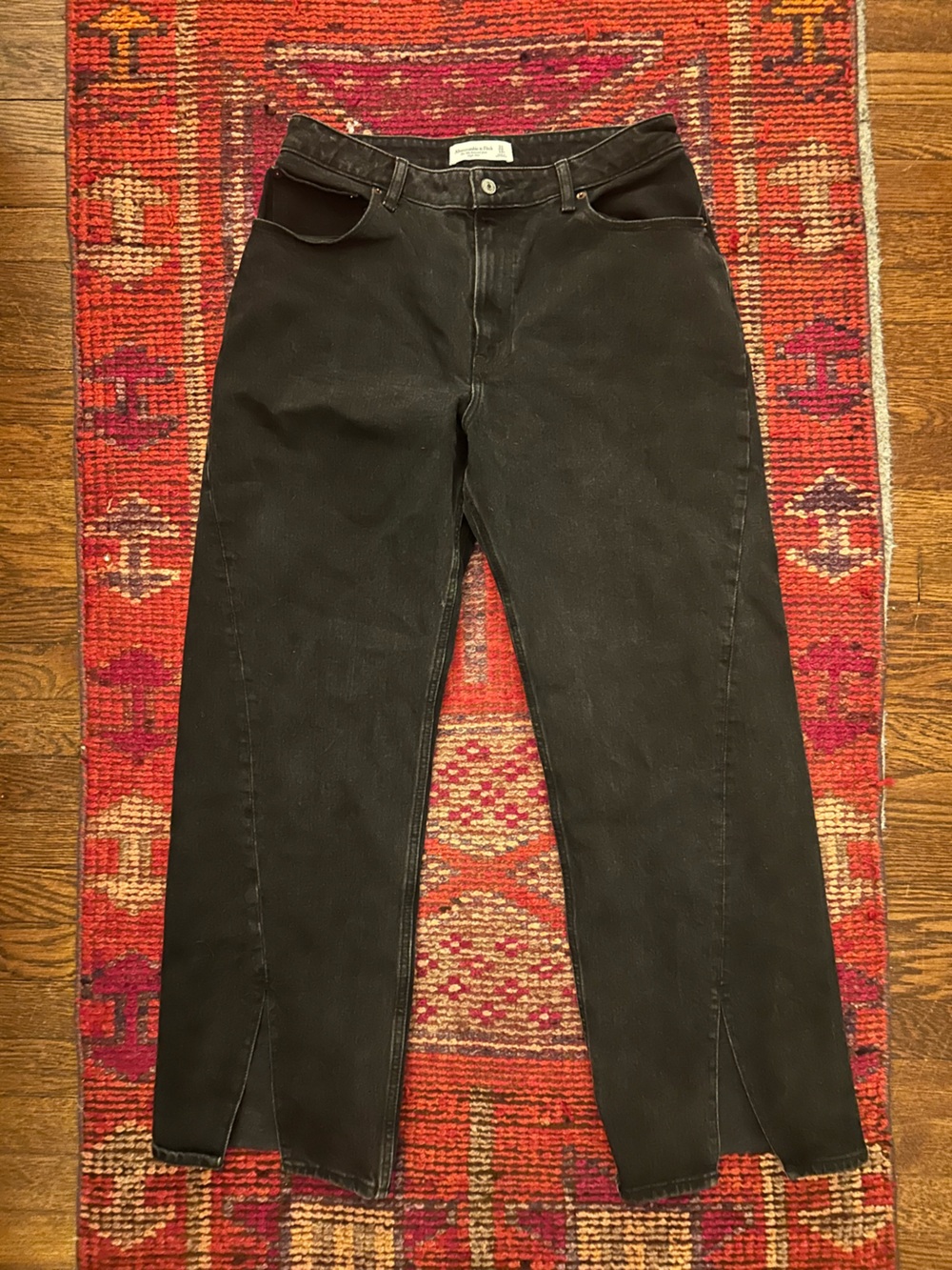 Abercrombie & Fitch Women's Black Straight-Leg Jeans